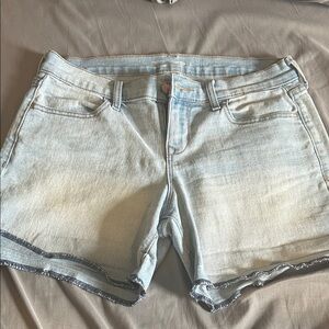 Old Navy Light Blue Denim Frayed Hem Women's Shorts